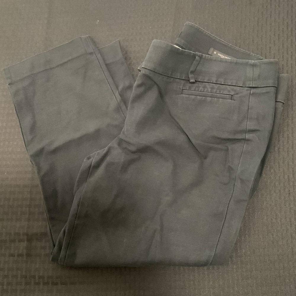 LOFT‎ Pants Womens 12 Black Marisa Cropped Stretch Twill Career Office Workwear